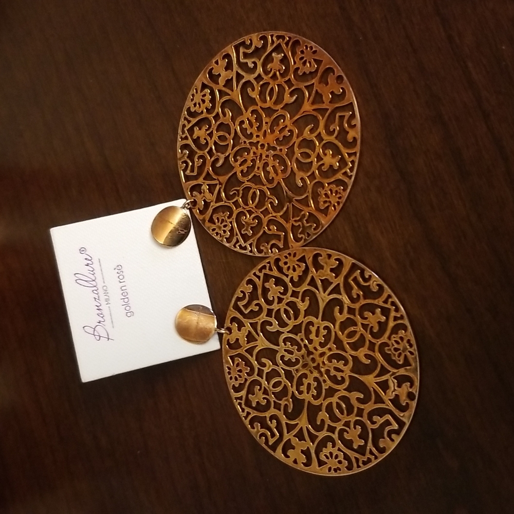 Bronzallure golden rose earrings